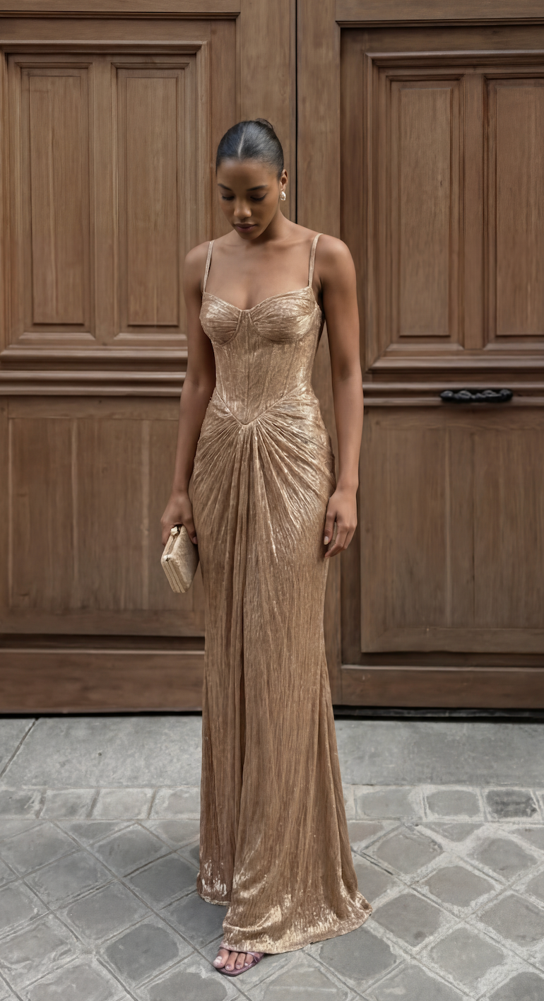 Genevieve | Corset-Bodice Maxi Dress
