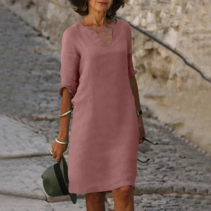 Summer Dress | Women's V-Neck Elegant — product view 1