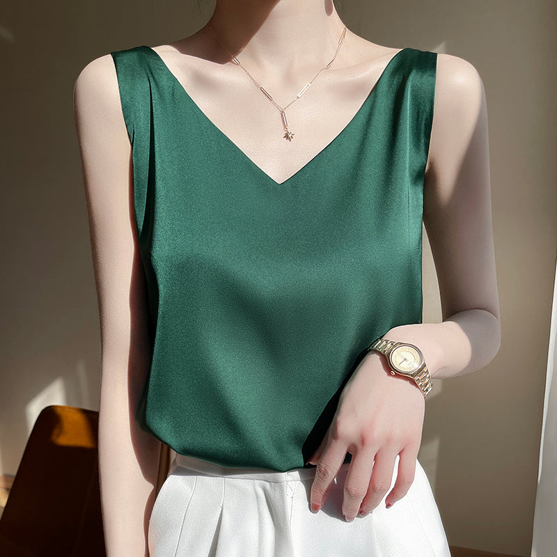 Sleeveless Top | Women's Everyday Satin Mia, product image 7