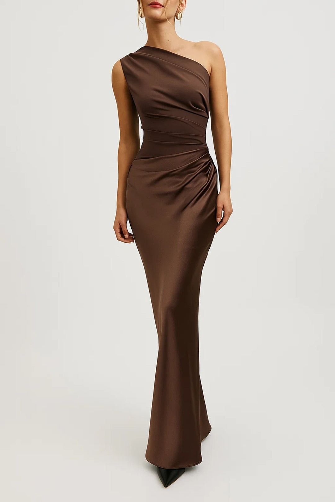 Elegant One-Shoulder Mermaid Formal Maxi Dress — product view 1