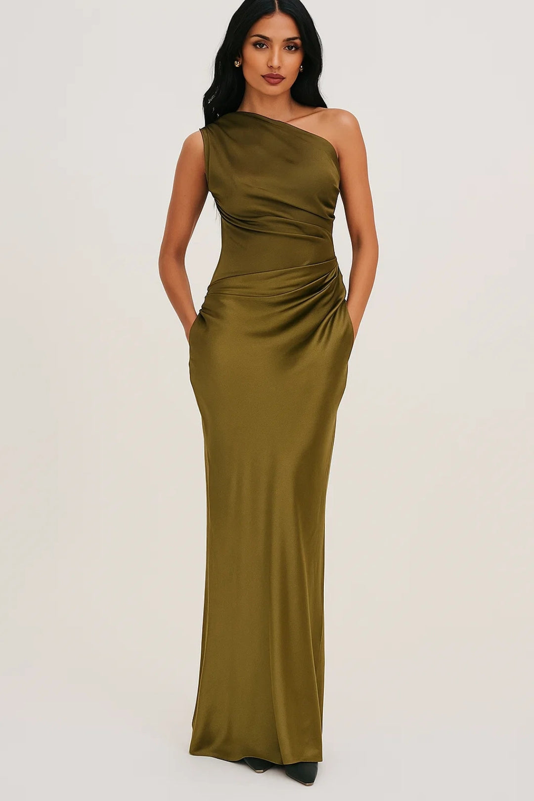 Elegant One-Shoulder Mermaid Formal Maxi Dress — product view 3