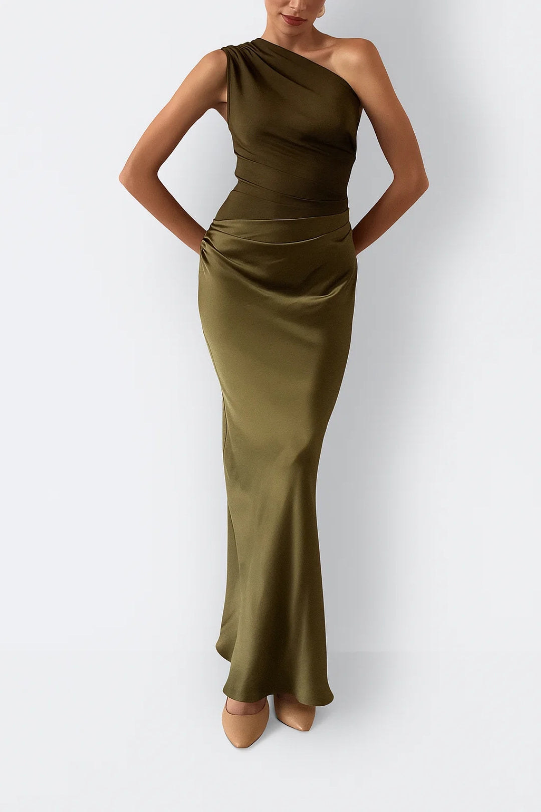 Elegant One-Shoulder Mermaid Formal Maxi Dress — product view 4