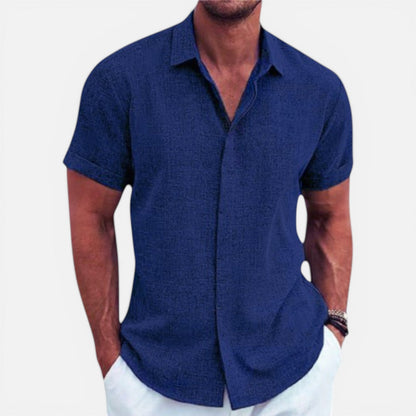 Breezy Men's Breathable Short-Sleeve Summer Shirt — product view 7