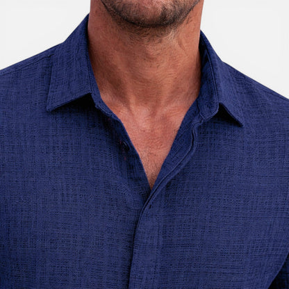 Breezy Men's Breathable Short-Sleeve Summer Shirt — product view 5