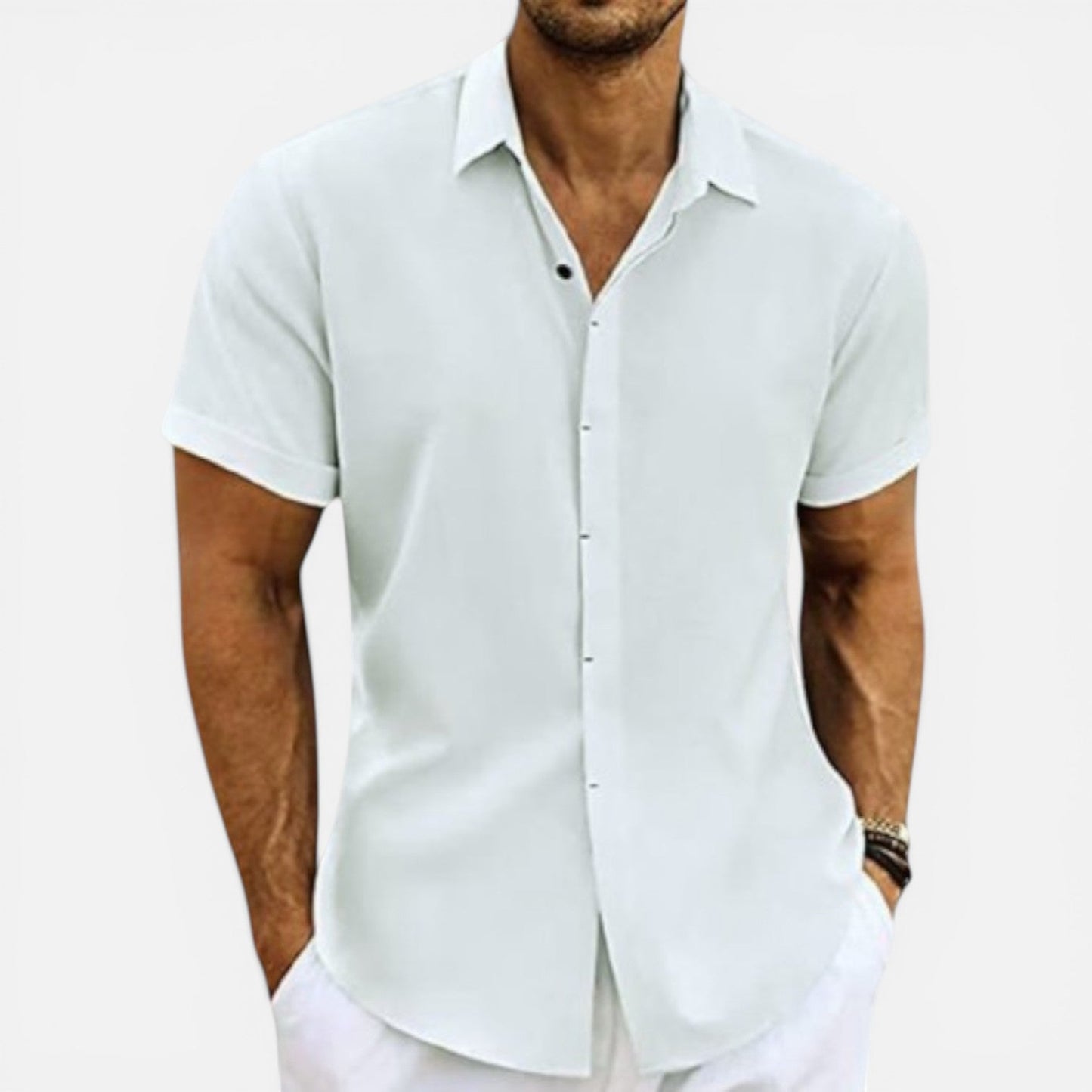 Breezy Men's Breathable Short-Sleeve Summer Shirt — product view 8
