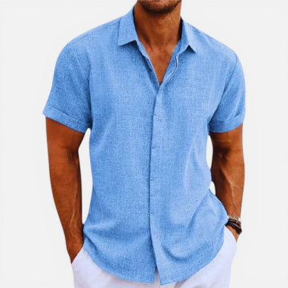 Breezy Men's Breathable Short-Sleeve Summer Shirt — product view 6