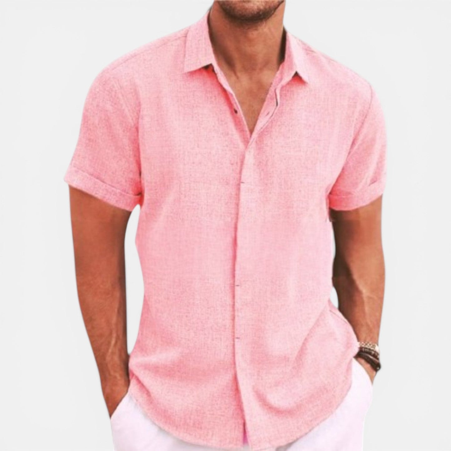 Breezy Men's Breathable Short-Sleeve Summer Shirt — product view 9