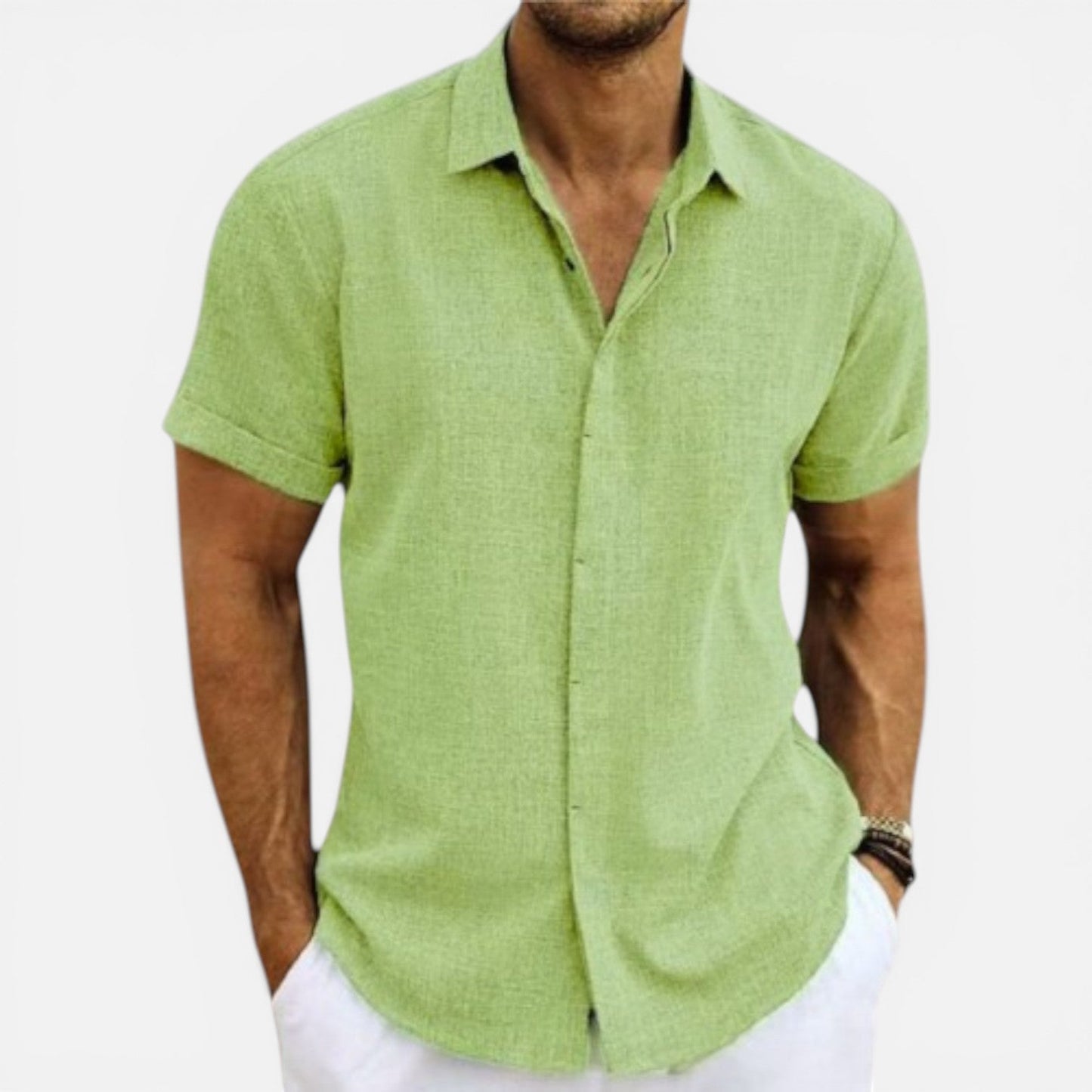 Breezy Men's Breathable Short-Sleeve Summer Shirt — product view 10