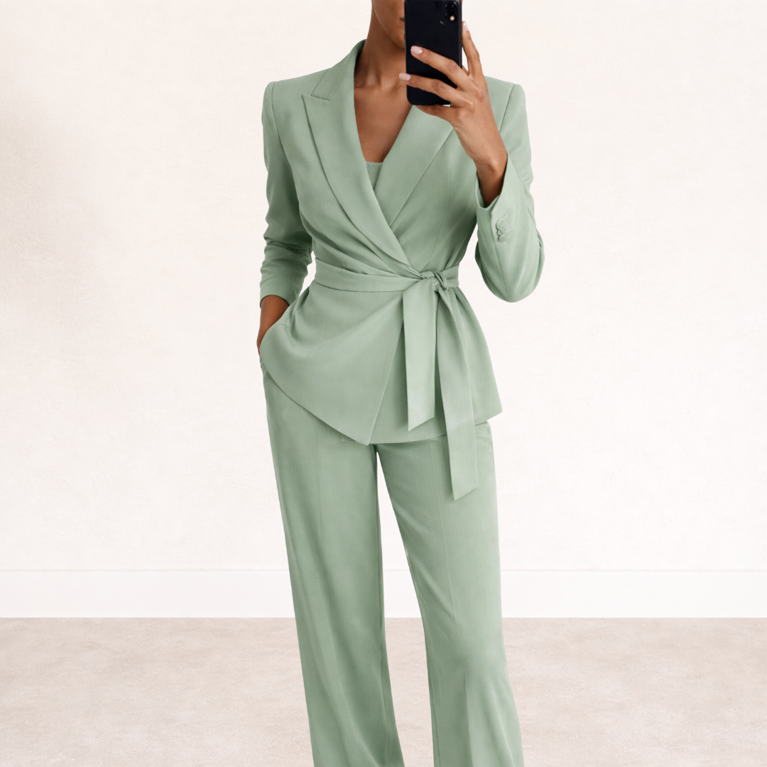 Wynn | Tie-Waist Blazer and Trousers Set