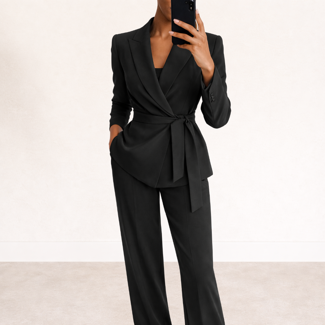 Wynn | Tie-Waist Blazer and Trousers Set