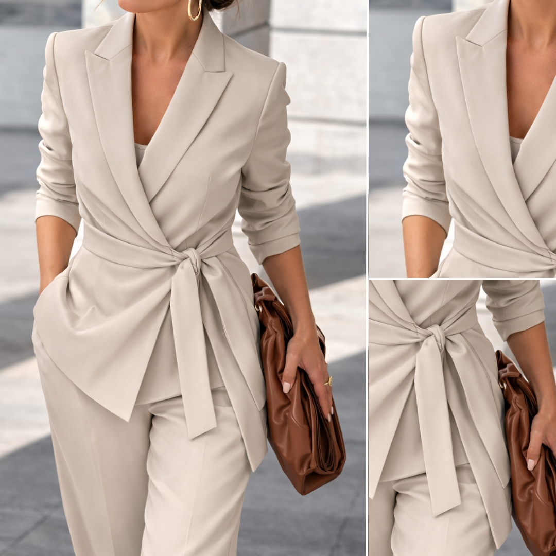 Wynn | Tie-Waist Blazer and Trousers Set