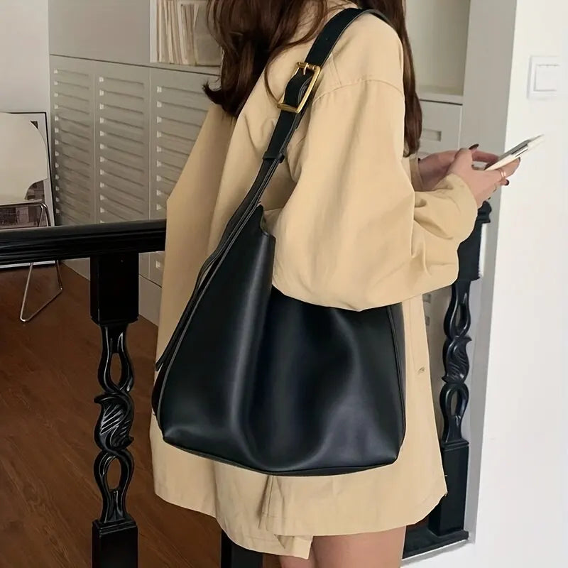 Shoulder Bag | Women's Buckle-Strap Design — product view 6