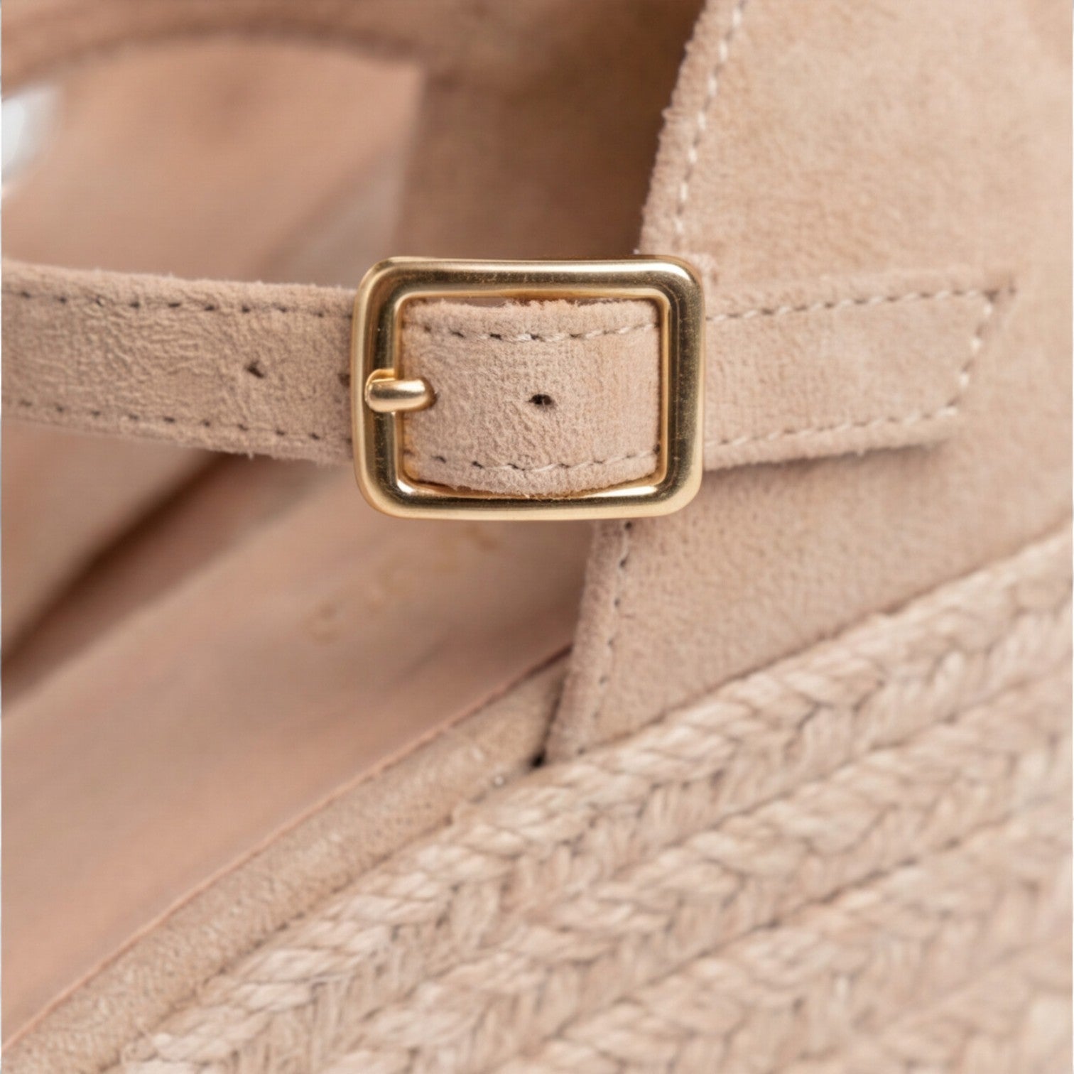 Elegant Black Closed-Toe Espadrille Wedge Sandals — product view 3