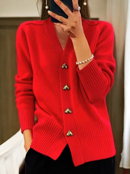 Women's V-Neck Cardigan | Long Everyday Knit - Original gallery position 5