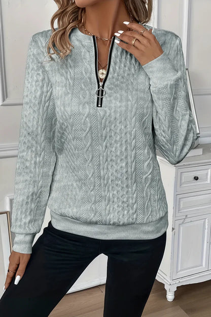 Isla | Women's Half-Zip Cable Knit Jumper