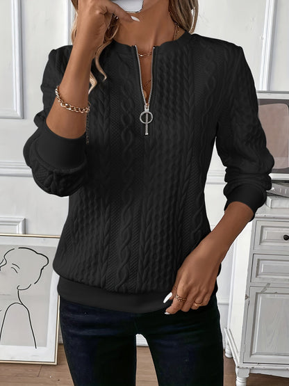 Isla | Women's Half-Zip Cable Knit Jumper