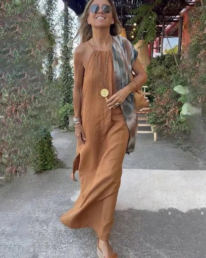 Halter Maxi Dress | Women's Sleeveless Casual, product image 3