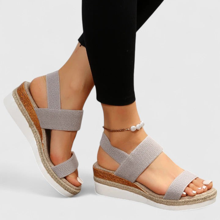 Effortless Orthopedic Elastic-Strap Wedge Sandals — product view 10