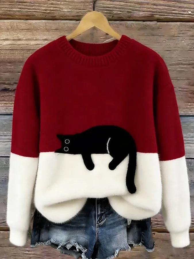 Ines | Cat Motif Knit Sweater, product image 6