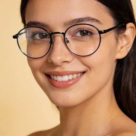 Sela Look Albie round reading glasses - Black