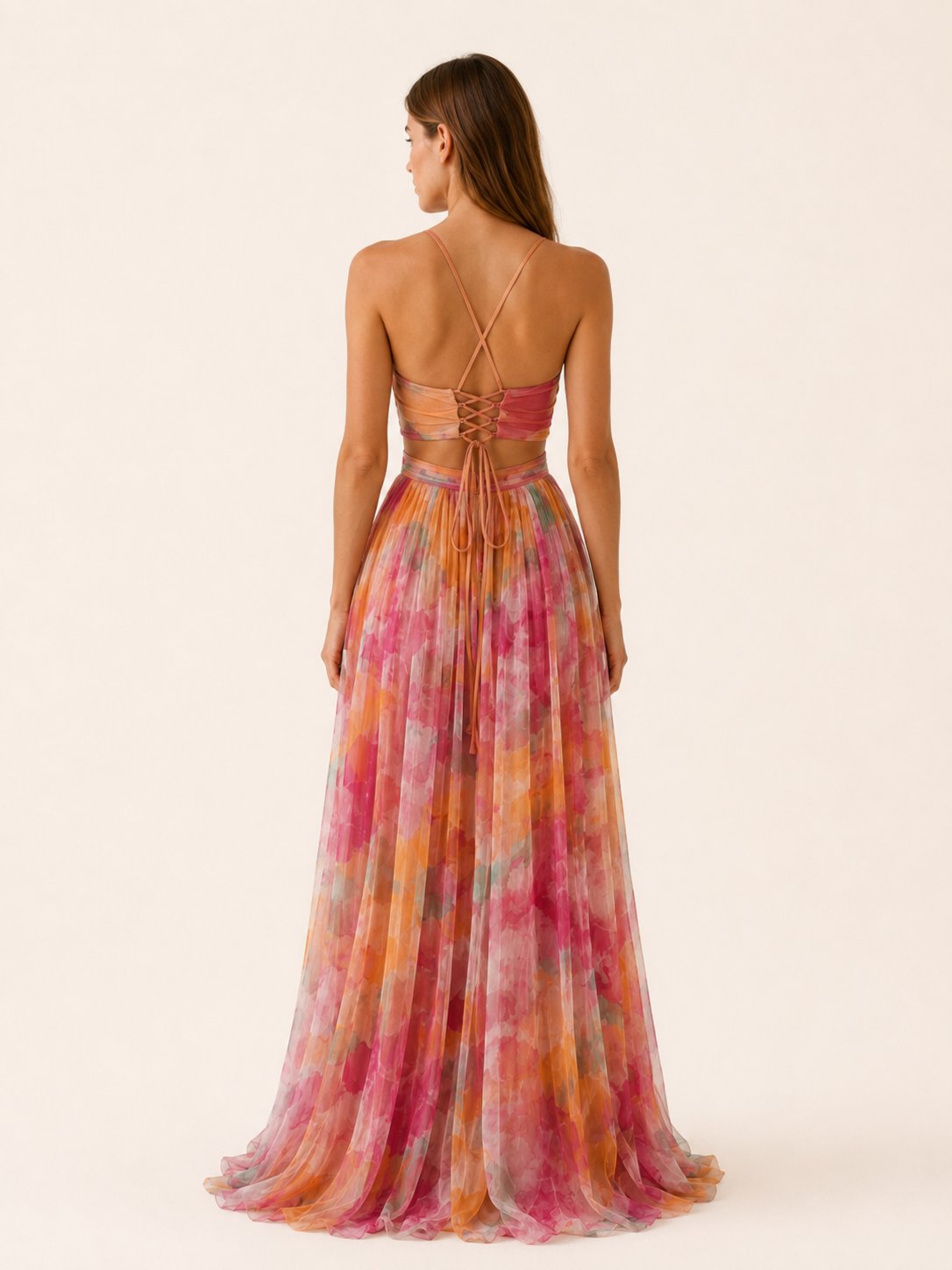Chloe | Women's Floral V-Neck Wedding Guest Maxi Dress – product image 2