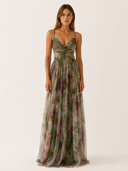 Chloe | Women's Floral V-Neck Wedding Guest Maxi Dress – product image 6
