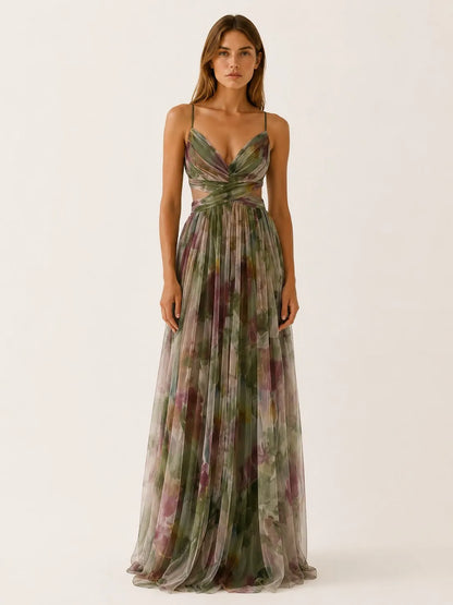 Chloe | Women's Floral V-Neck Wedding Guest Maxi Dress – product image 6