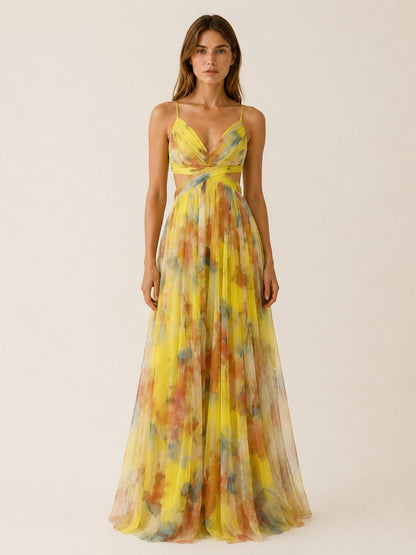 Chloe | Women's Floral V-Neck Wedding Guest Maxi Dress – product image 7