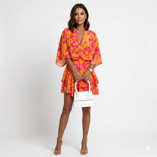 Mini Dress | Women's Floral Ruffle Sofia Bellini, product image 1