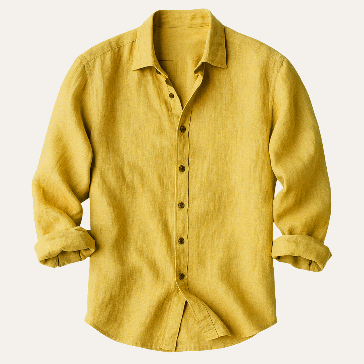Classic Men's Long-Sleeve Summer Linen Shirt — product view 5