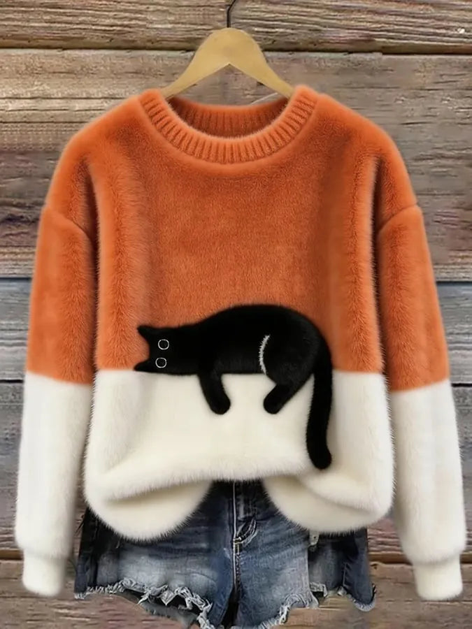 Ines | Cat Motif Knit Sweater, product image 3