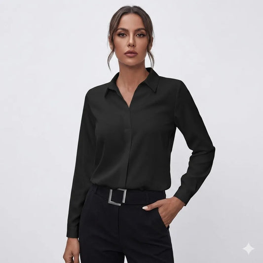 Button Up Shirt | Women's Denim Elegant Camille Laurent, product image 1