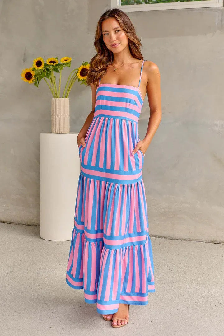 Maxi Dress | Women's Elegant Striped Style, product image 5