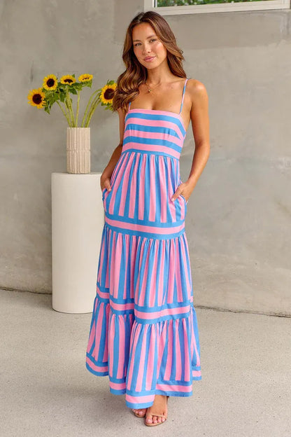 Maxi Dress | Women's Elegant Striped Style, product image 5