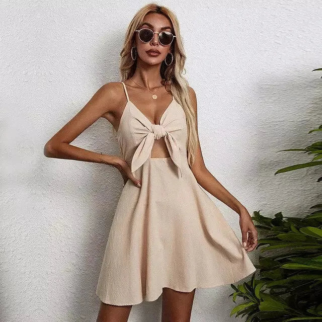 Mini Dress | Women's V-Neck — product view 7