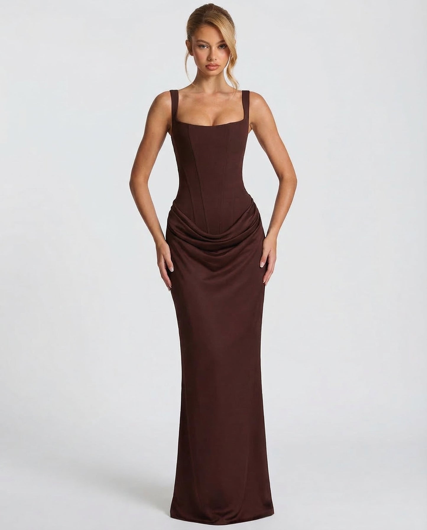 Glamorous Fitted Formal Evening Maxi Dress — product view 9