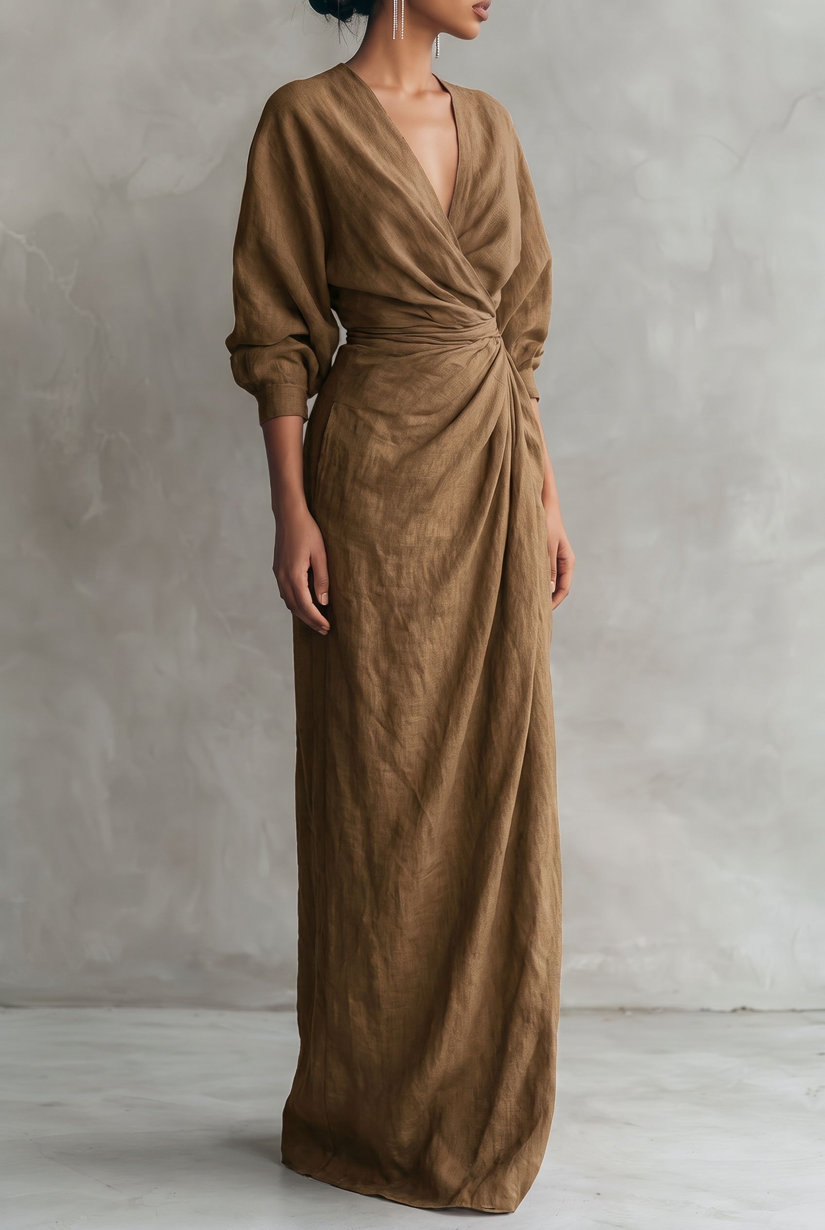 Breezy V-Neck Casual Summer Maxi Dress — product view 4