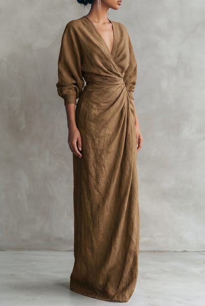 Breezy V-Neck Casual Summer Maxi Dress — product view 4