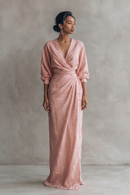 Breezy V-Neck Casual Summer Maxi Dress — product view 1
