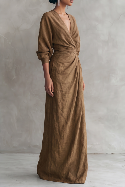 Breezy V-Neck Casual Summer Maxi Dress — product view 5