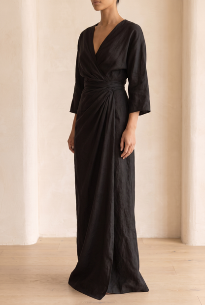 Breezy V-Neck Casual Summer Maxi Dress — product view 9