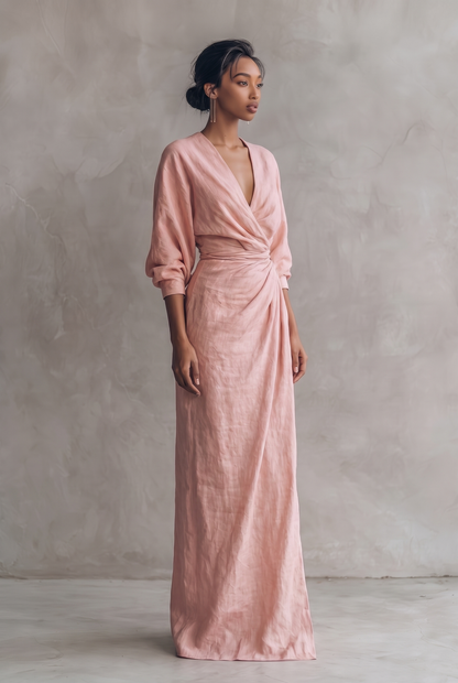 Breezy V-Neck Casual Summer Maxi Dress — product view 2