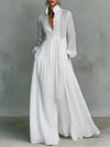 Luna | Women's Button-Front Long-Sleeve Maxi Dress – product image 1