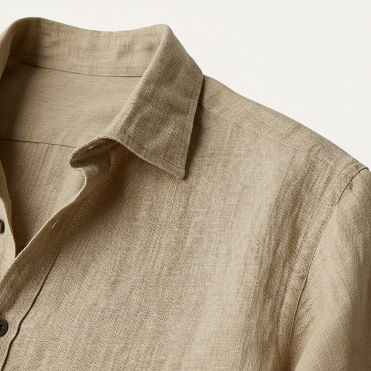Classic Men's Long-Sleeve Summer Linen Shirt — product view 3