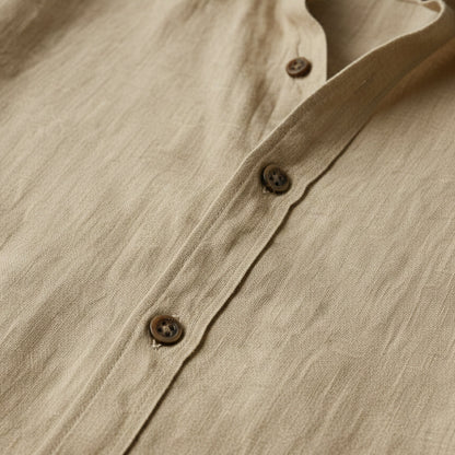 Classic Men's Long-Sleeve Summer Linen Shirt — product view 4