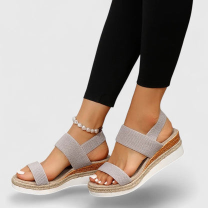 Effortless Orthopedic Elastic-Strap Wedge Sandals — product view 6