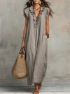 Effortless V-Neck Flowy Boho Maxi Dress — product view 1