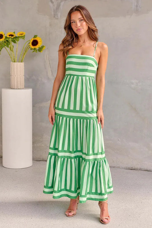 Maxi Dress | Women's Elegant Striped Style, product image 2