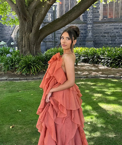 Glamorous Ruffle Formal Evening Maxi Dress — product view 5