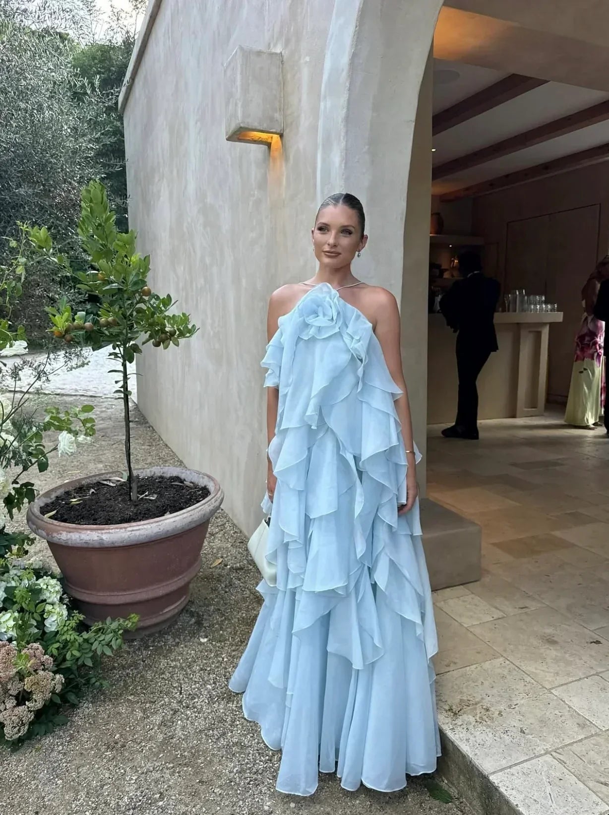 Glamorous Ruffle Formal Evening Maxi Dress — product view 8